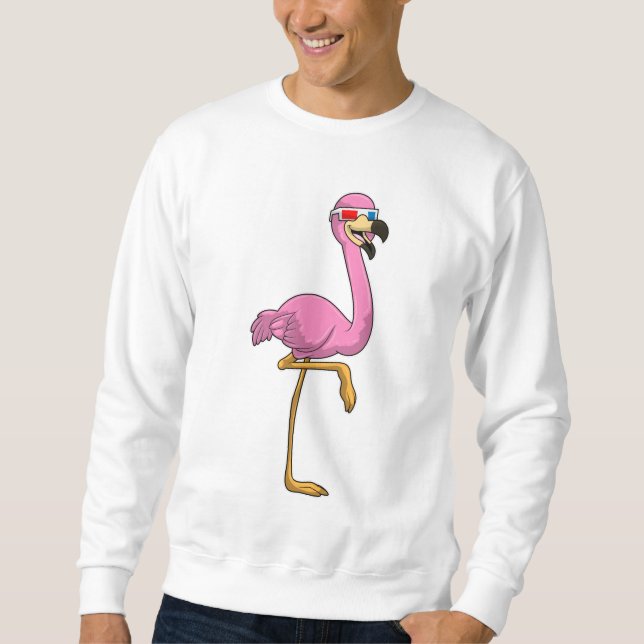 Flamingo with Glasses Sweatshirt (Front)