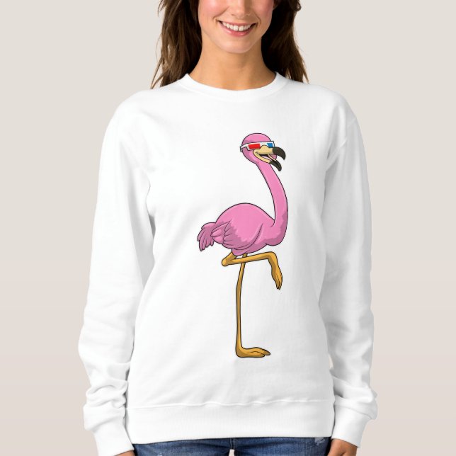 Flamingo with Glasses Sweatshirt (Front)