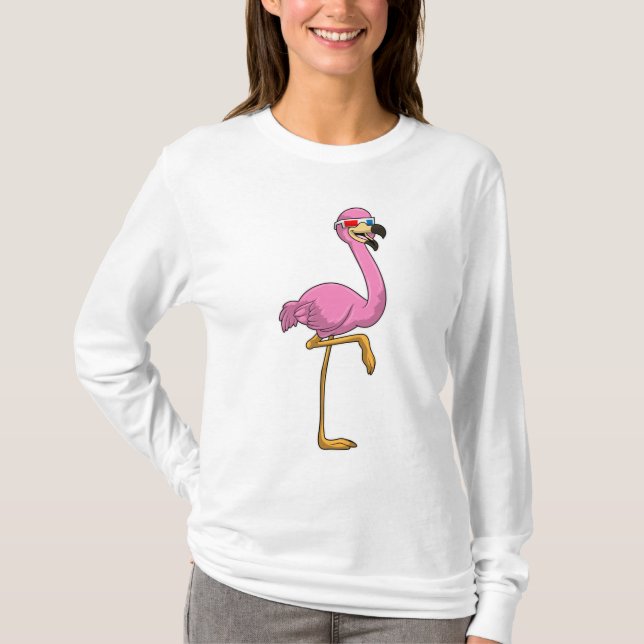 Flamingo with Glasses T-Shirt (Front)