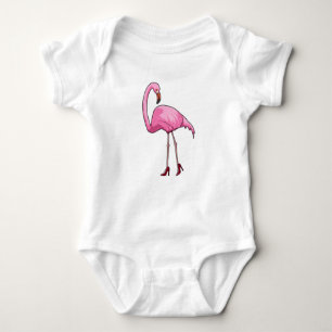 Flamingo with High heels Baby Bodysuit