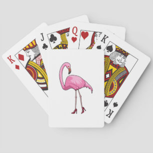 Flamingo with High heels Playing Cards