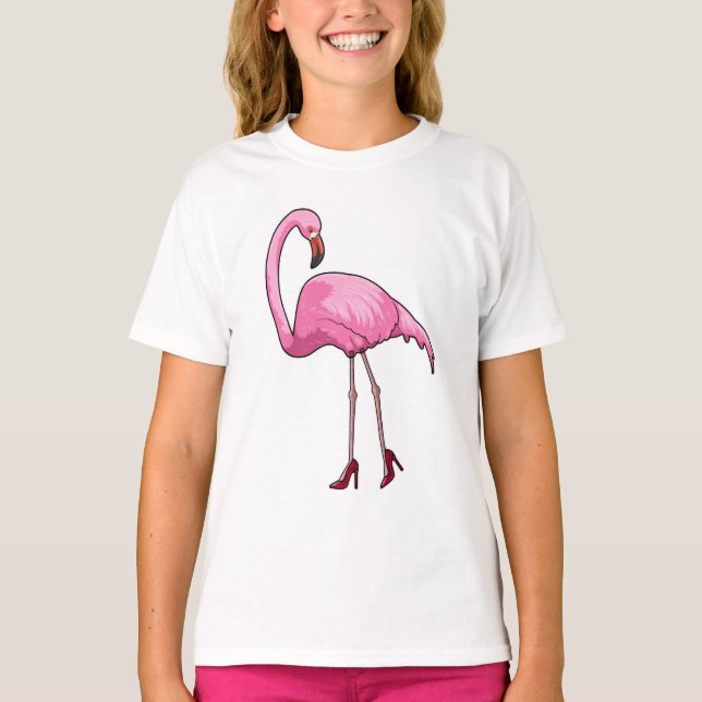 Flamingo with High heels T-Shirt (Front)