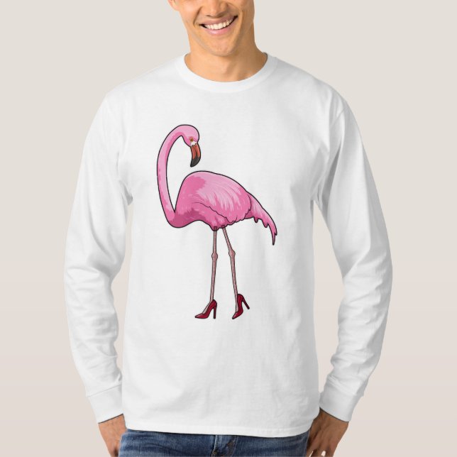 Flamingo with High heels T-Shirt (Front)