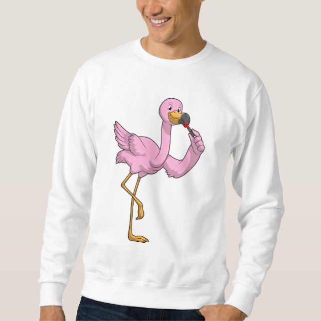 Flamingo with Lipstick Sweatshirt (Front)
