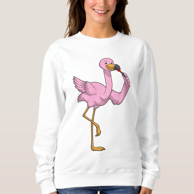 Flamingo with Lipstick Sweatshirt (Front)