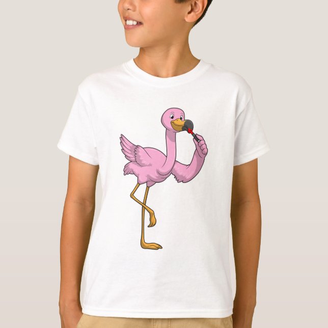 Flamingo with Lipstick T-Shirt (Front)