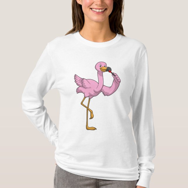 Flamingo with Lipstick T-Shirt (Front)