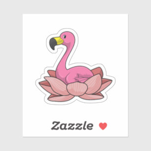 Flamingo with Lotus flower
