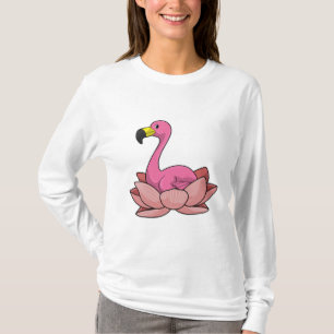 Flamingo with Lotus flower T-Shirt
