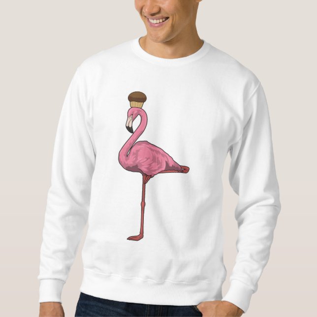 Flamingo with Muffin Sweatshirt (Front)