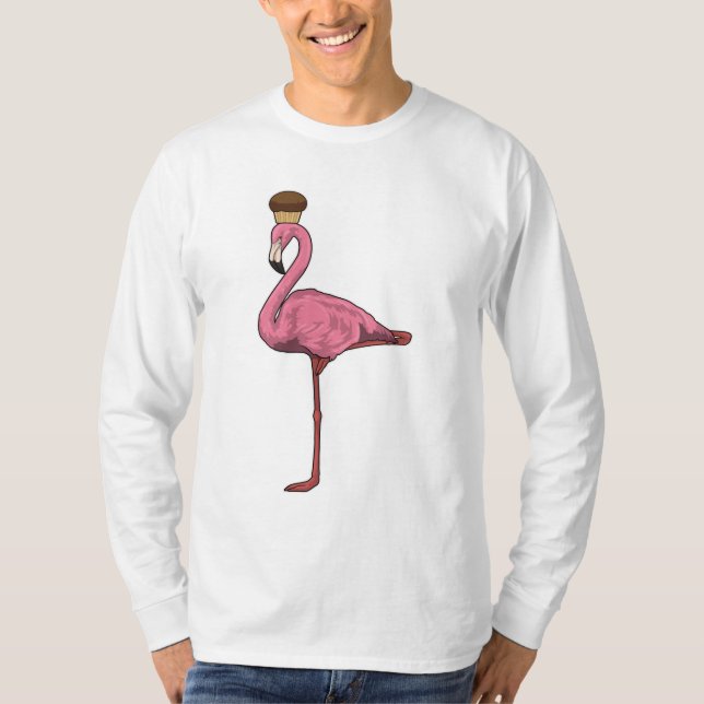 Flamingo with Muffin T-Shirt (Front)