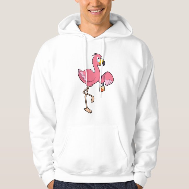 Flamingo with Purse Hoodie (Front)