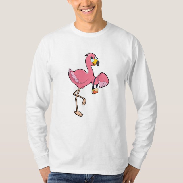 Flamingo with Purse T-Shirt (Front)