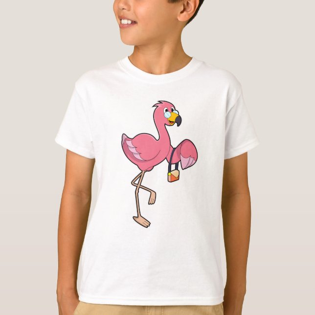 Flamingo with Purse T-Shirt (Front)