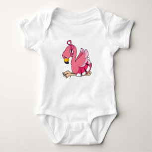 Flamingo with Ribbon Baby Bodysuit