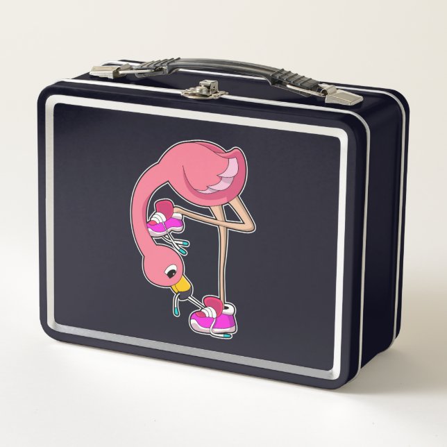 Flamingo with Shoes Metal Lunch Box (Front)