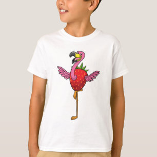 Flamingo with Strawberry T-Shirt
