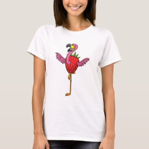 Flamingo with Strawberry T-Shirt