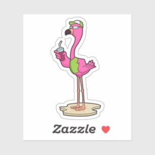 Flamingo with Sunglasses & Cap