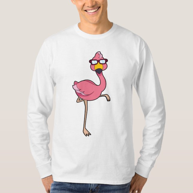 Flamingo with Sunglasses T-Shirt (Front)