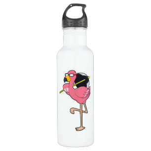 Flamingo with Umbrella 710 Ml Water Bottle