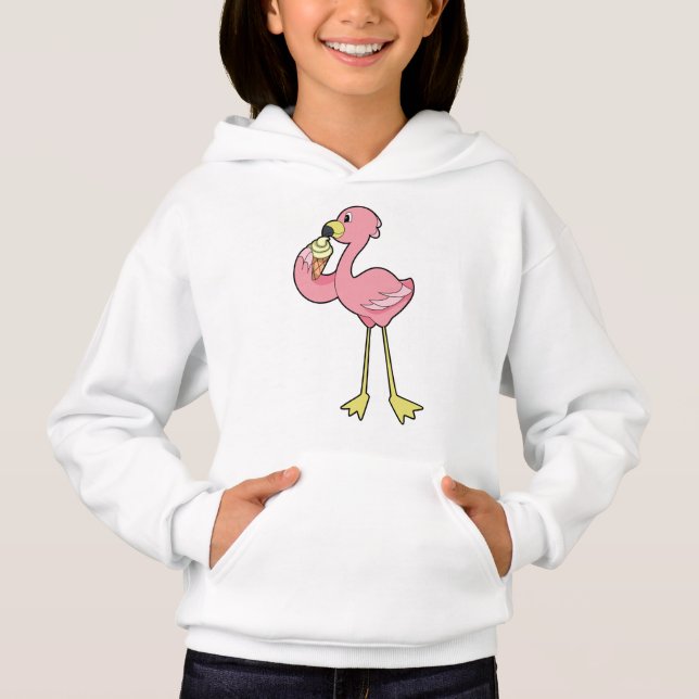 Flamingo with Waffle ice cream (Front)