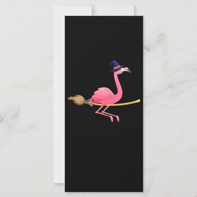 Flamingo | Womens Funny Flamingo Witch Halloween (Front)