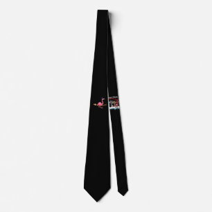Flamingo Womens Funny Flamingo Witch Halloween Tie