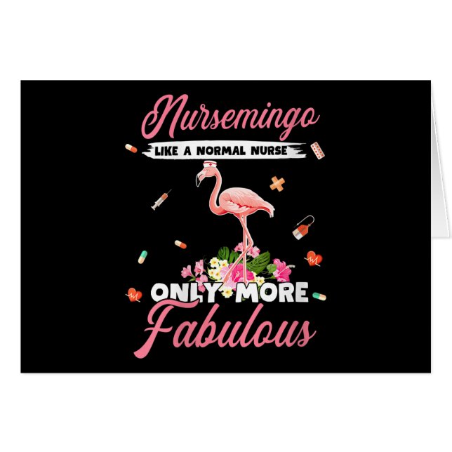 Flamingo | Womens Nursemingo Like Normal Nurse (Front Horizontal)