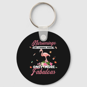 Flamingo Womens Nursemingo Like Normal Nurse Key Ring
