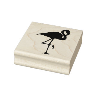 Flamingo - wood stamp