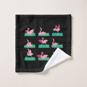 Flamingo Yoga Poses Meditation Workout Exercise Wash Cloth