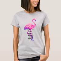 Flamingo Young At Heart Funny Saying Aging Quote