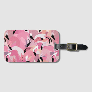 Flamingoes in Pink Luggage Tag