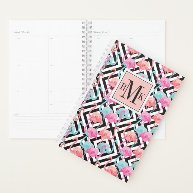 Flamingoes on Bold Design Pattern Planner (Display)
