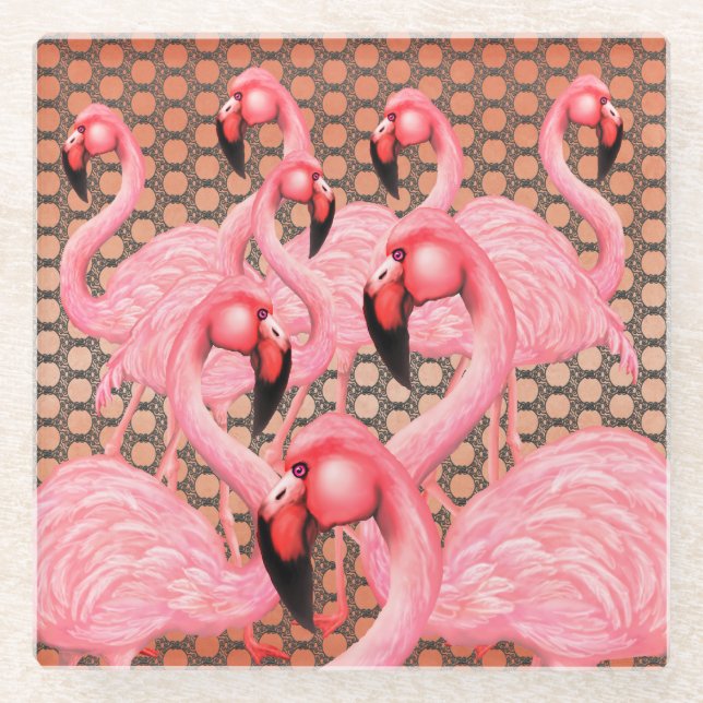Flamingoes on Parade Coaster (Front)