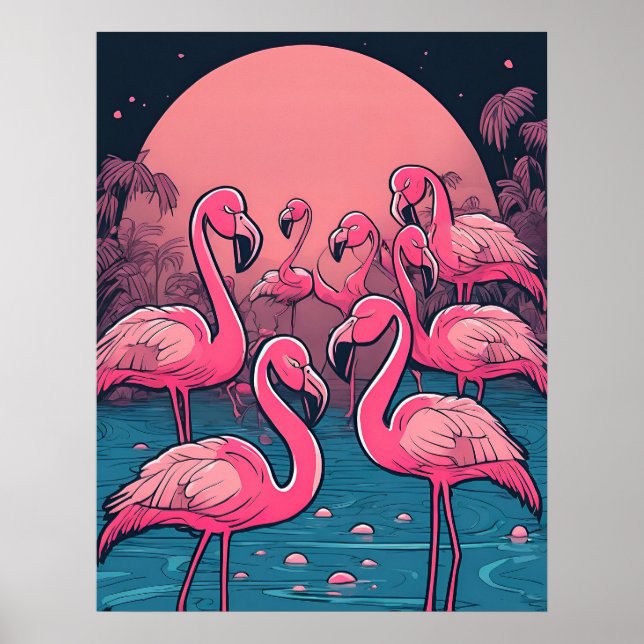 Flamingoes Print (Front)