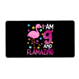 Flamingoo I Am 9 Flamazing Amazing 9th Birthday