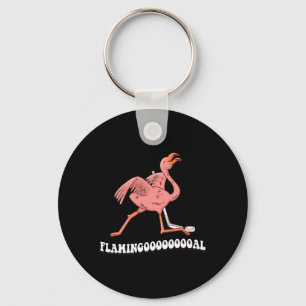 Flamingooooal Flamingo Ice Hockey  Key Ring