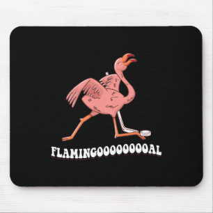 Flamingooooal Flamingo Ice Hockey Mouse Pad