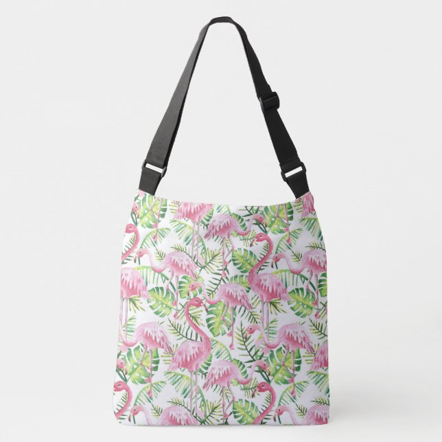 Flamingos (2) crossbody bag (Front)