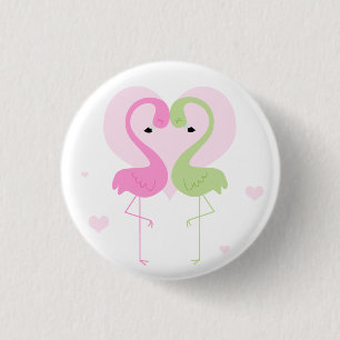 Flamingos 3 Cm Round Badge