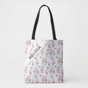 Flamingos and Crabs Tote Bag