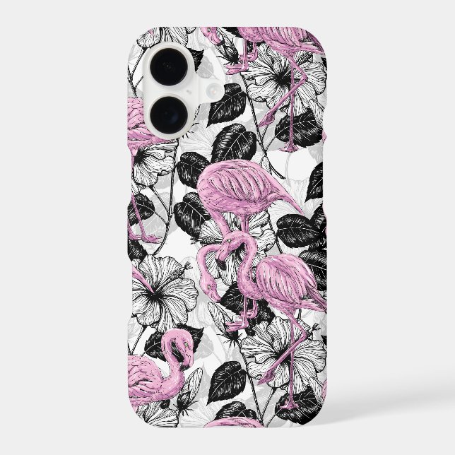 Flamingos and hibiscus flowers (Back)