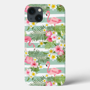 Flamingos And Stripes iPhone 13 Case