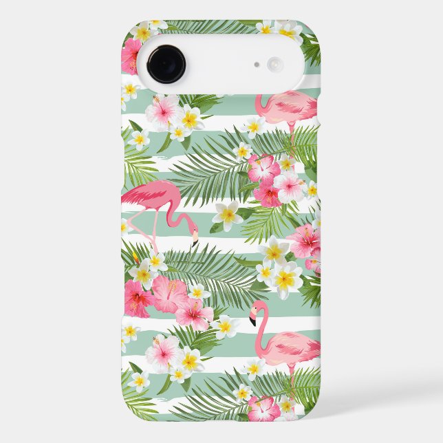 Flamingos And Stripes Case-Mate iPhone Case (Back)