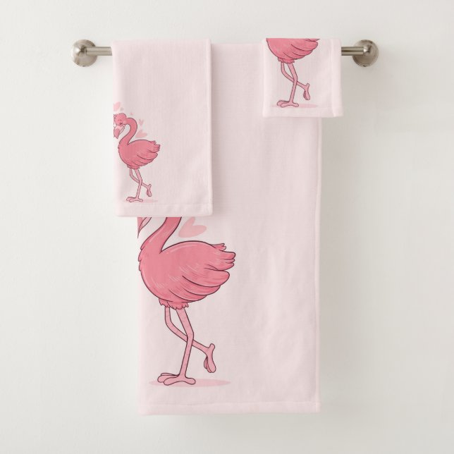Flamingos Bath Towel Set (Insitu)