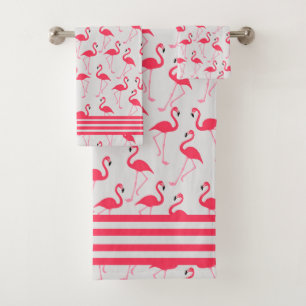 Flamingos Bath Towel Set