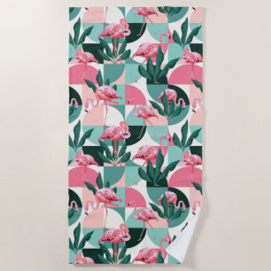 Flamingos  beach towel