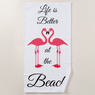 Flamingos Beach Towel